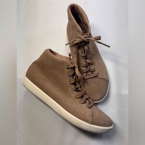 Cole Haan GrandPro Rally Suede High Top Sneaker | Women’s 8B | Tan/Taupe